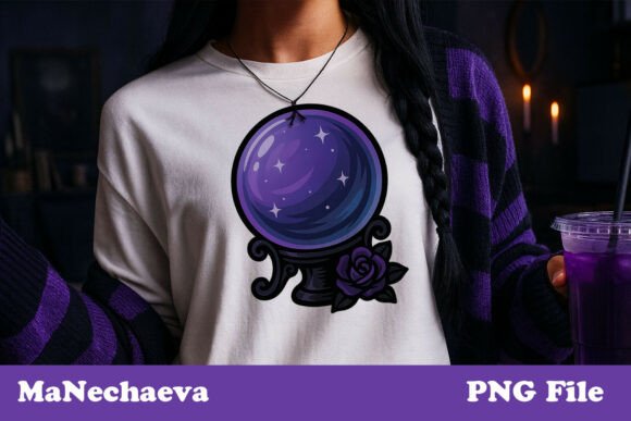 Download Purple Crystal Ball Halloween Clipart - Clipart Collection