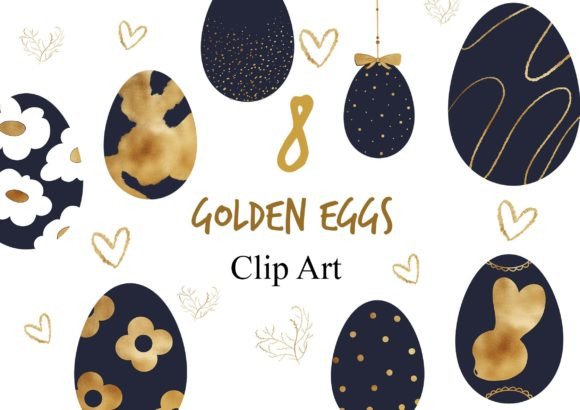 Download Golden Easter Eggs Clipart - Clipart Collection