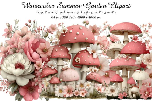 Download Watercolor Summer Garden Clipart - Clipart Collection