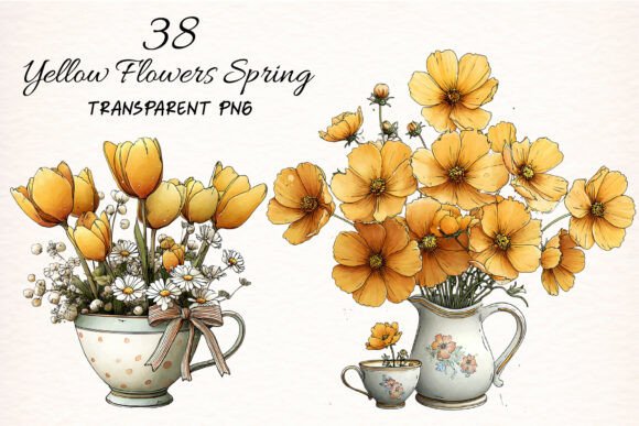 Download Yellow Flowers Spring Clipart - Clipart Collection