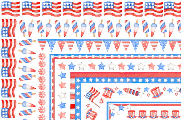 Download 4th of July Clipart Borders USA Flag - Clipart Collection