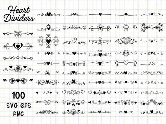 Download Heart Dividers SVG Heart Border Clipart - Clipart Collection