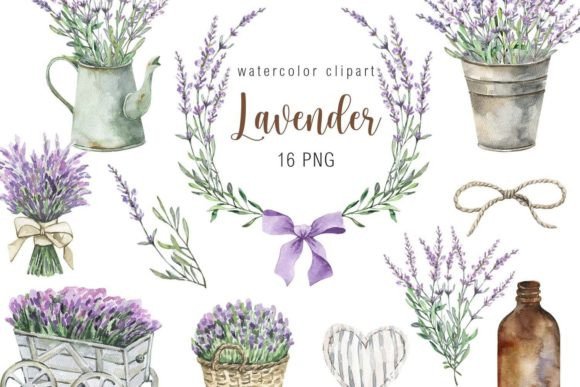Download Watercolor Lavender Clipart - Clipart Collection
