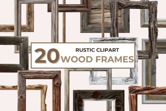 Download Rustic Wood Frames Clipart Pack - Clipart Collection