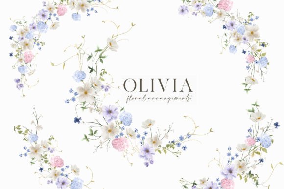 Download Wild Floral Arrangement Cliparts -Olivia - Clipart Collection