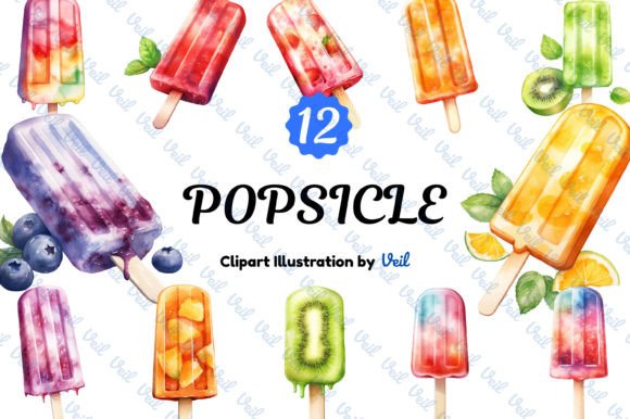 Download Popsicle Clipart Watercolor Bundle - Clipart Collection